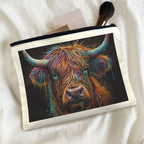 Painted Highland Cow Cosmetic Bag Pack of 5 Made in America Baha Ranch Western Wear