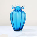 Simple Blue Frosted Glass Vase Ornaments