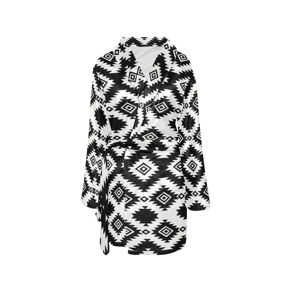 Black Aztec Women's Western Bath Robe Baha Ranch Western Wear