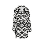 Black Aztec Women's Western Bath Robe Baha Ranch Western Wear