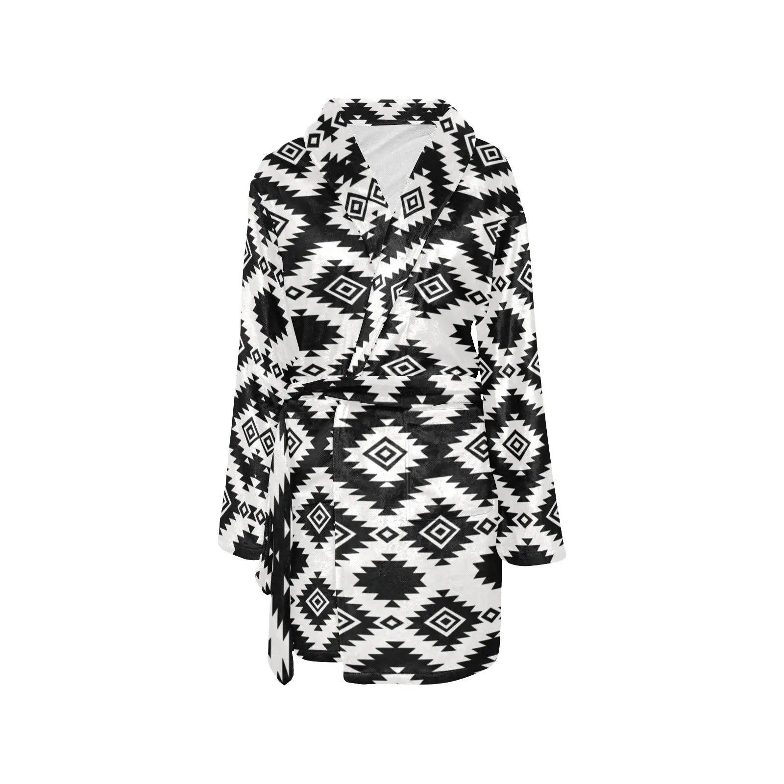 Black Aztec Women's Western Bath Robe Baha Ranch Western Wear