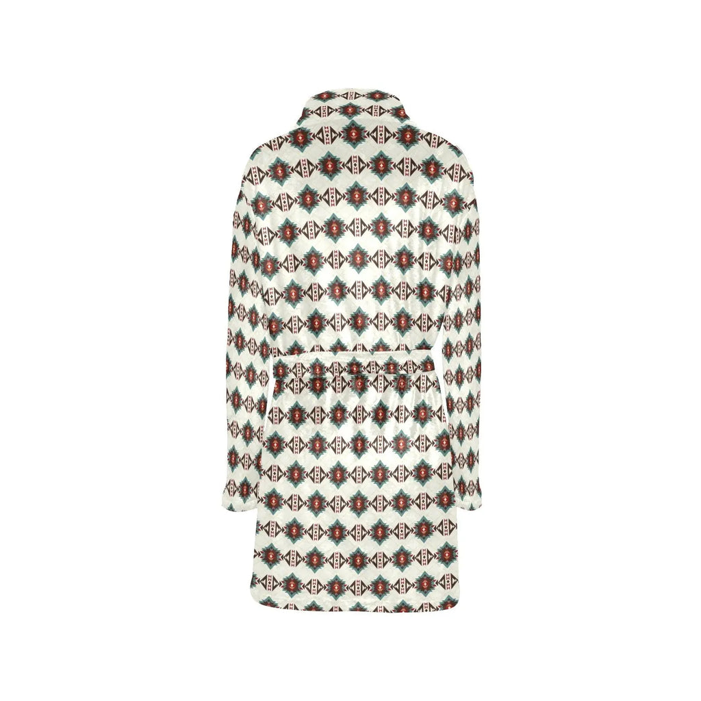 White Aztec Women's Western Bath Robe Baha Ranch Western Wear