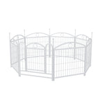 Dog Playpen Indoor 24 inch 8 Panels Metal Dog Pen Pet Dog Fence Outdoor Exercise Pen with Doors, Heavy Duty Dog Fence Puppy Pen for Large Medium Small Dogs Indoor Outdoor Foldable Pet Exercise Pen