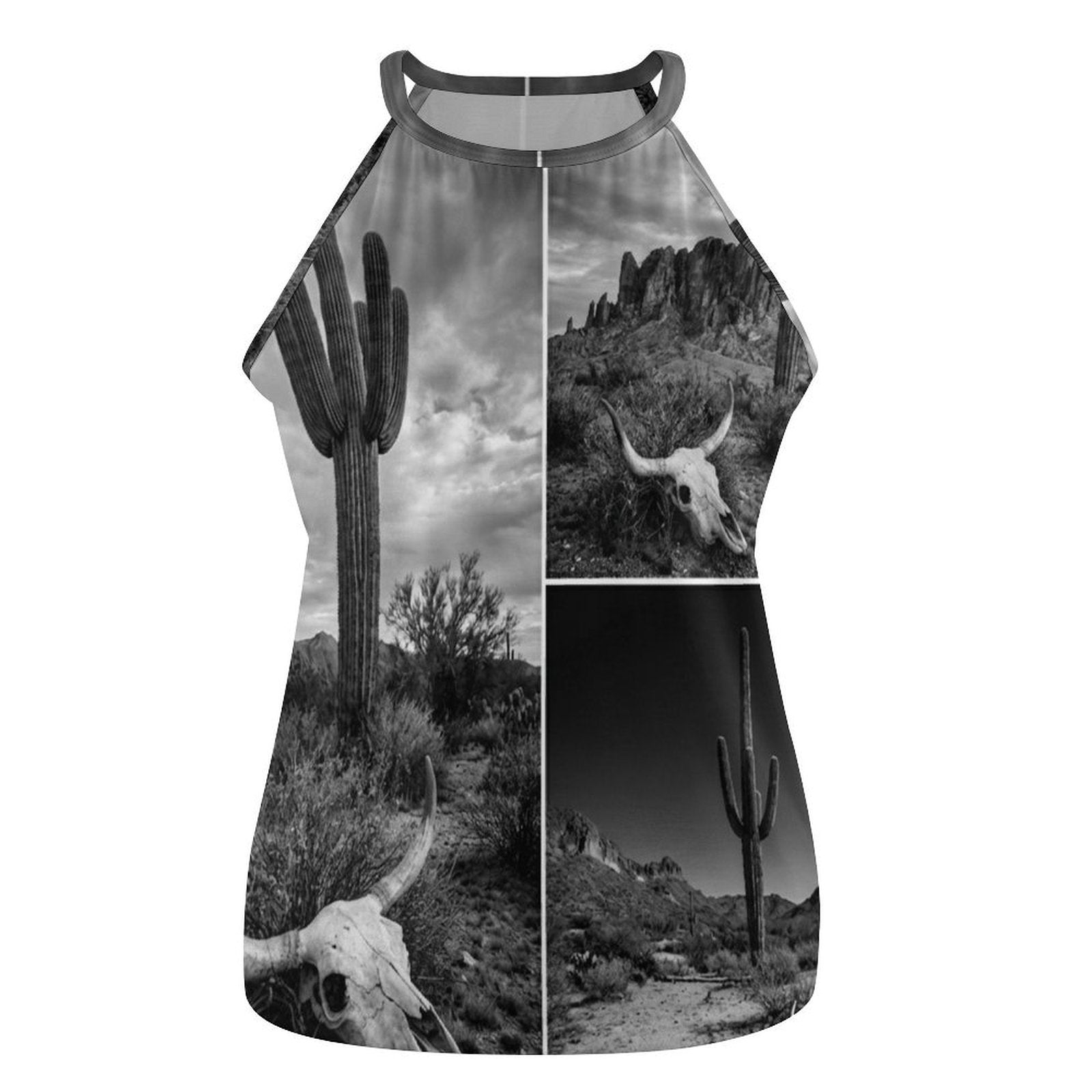 Baha Ranch Black White Desert Tank Top Baha Ranch Western Wear