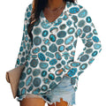 Baha Ranch Turquoise Crazy Long Sleeve Top Baha Ranch Western Wear