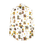 Baha Ranch Vintage Cowgirl Collage Women's Western Blazer in White Baha Ranch Western Wear