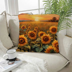 Sunflower Field Throw Pillow Case Made in America Baha Ranch Western Wear