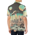 Baha Ranch Retro Pop Western Space Cowboy Polo Shirt Baha Ranch Western Wear