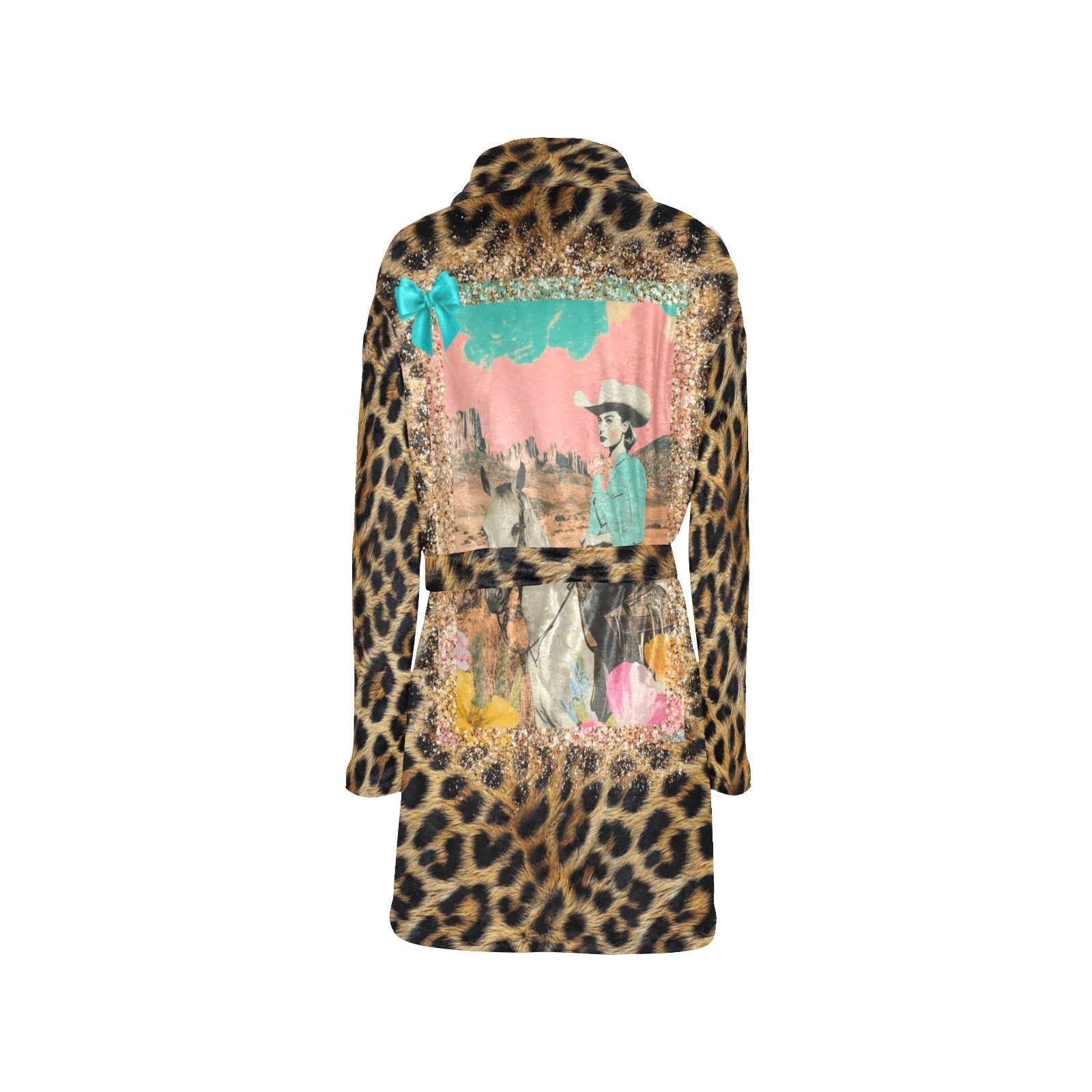 Baha Ranch Retro Pop Western Leopard Cowgirl Robe Baha Ranch Western Wear
