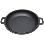 2 in 1 Pre-Seasoned Cast Iron Dutch Oven With Dual Handles, Outdoor Camping Deep Pot for Camping Fireplace Cooking BBQ Baking Campfire, 5 Quart.With 1pc Iron Pot Rack.