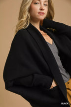 Umgee Open Front Cardigan with Front Pockets