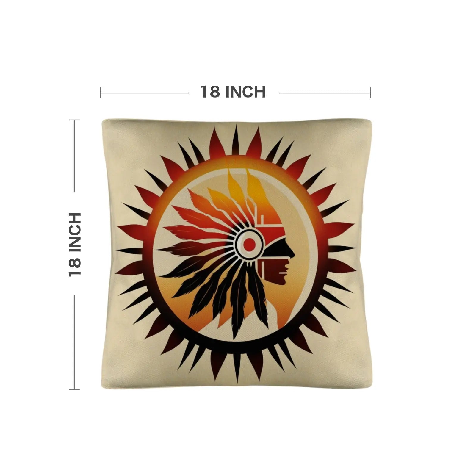 Native Sun Throw Pillow Case Made in America Baha Ranch Western Wear