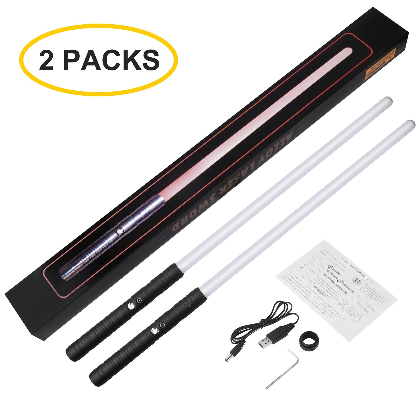 Rechargeable RGB Sound And Light Flash Sword