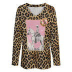 Baha Ranch Retro Pop Western Leopard Cowgirl Long Sleeve Top Baha Ranch Western Wear