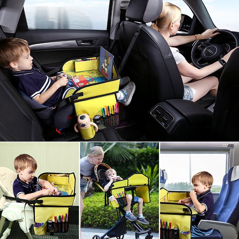 CAR Children's Dinner Plate Baby Caring Fantstic Product Car Rear Storage Small Table Board
