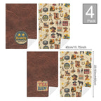 Vintage Cowboy Set of 4 Kitchen Dish Towels Made in America Baha Ranch Western Wear