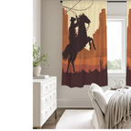 Desert Cowboy Curtains 52"x63" (2-Piece) Made in America Baha Ranch Western Wear