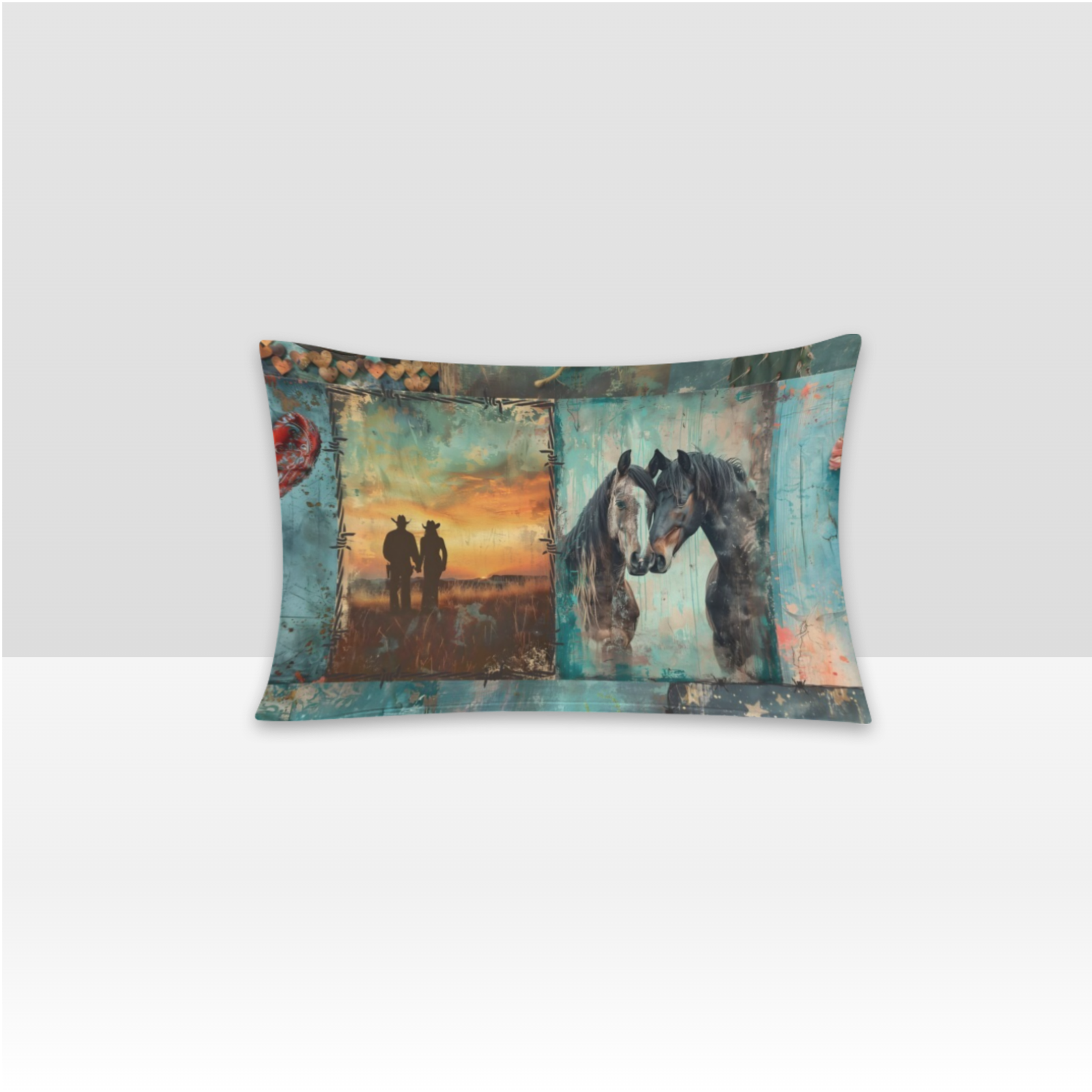 Baha Ranch Turquoise Dreams Pillow Case Made in America Baha Ranch Western Wear
