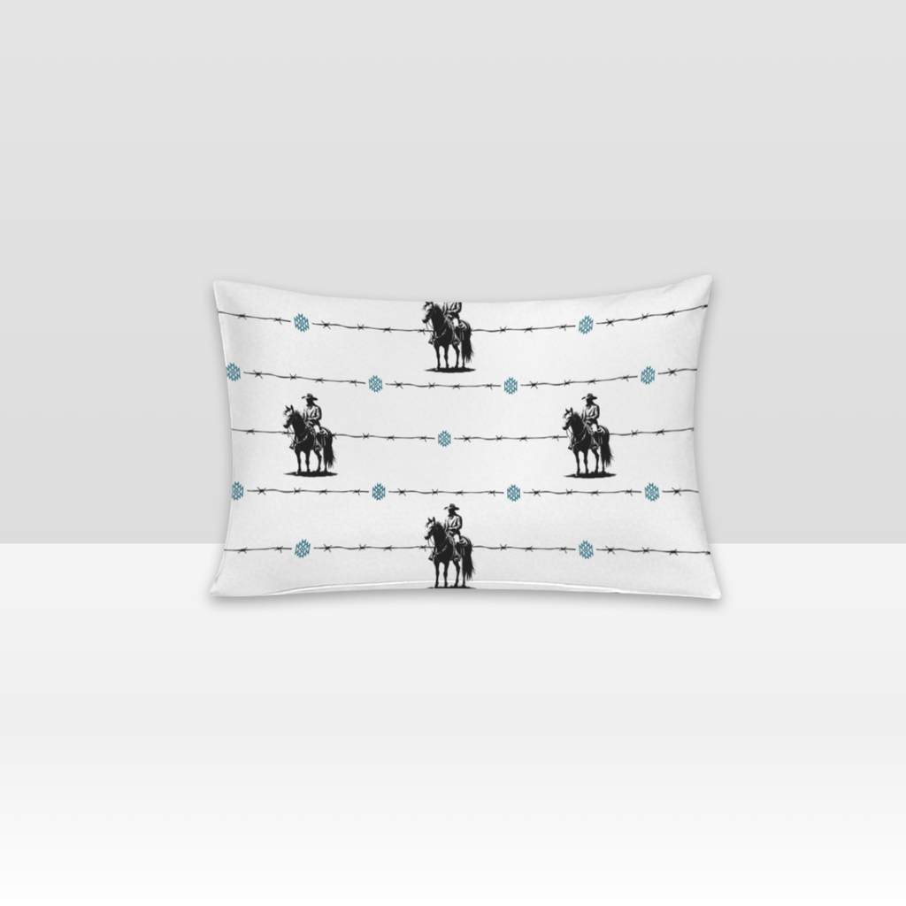 Baha Ranch Saddle Up Pillow Case White Made in America Baha Ranch Western Wear
