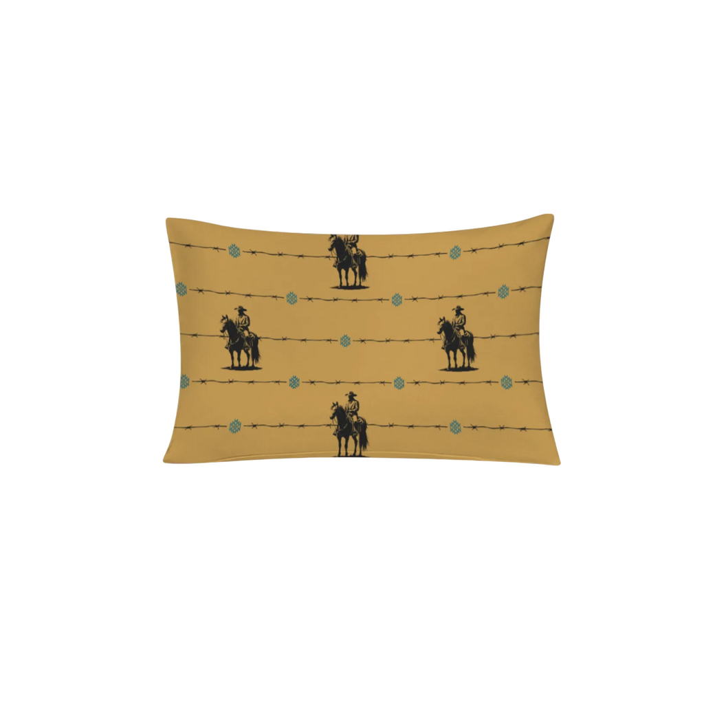 Baha Ranch Saddle Up Pillow Case Caramel Made in America Baha Ranch Western Wear