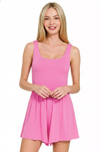 Zenana Double Layered Tank Romper