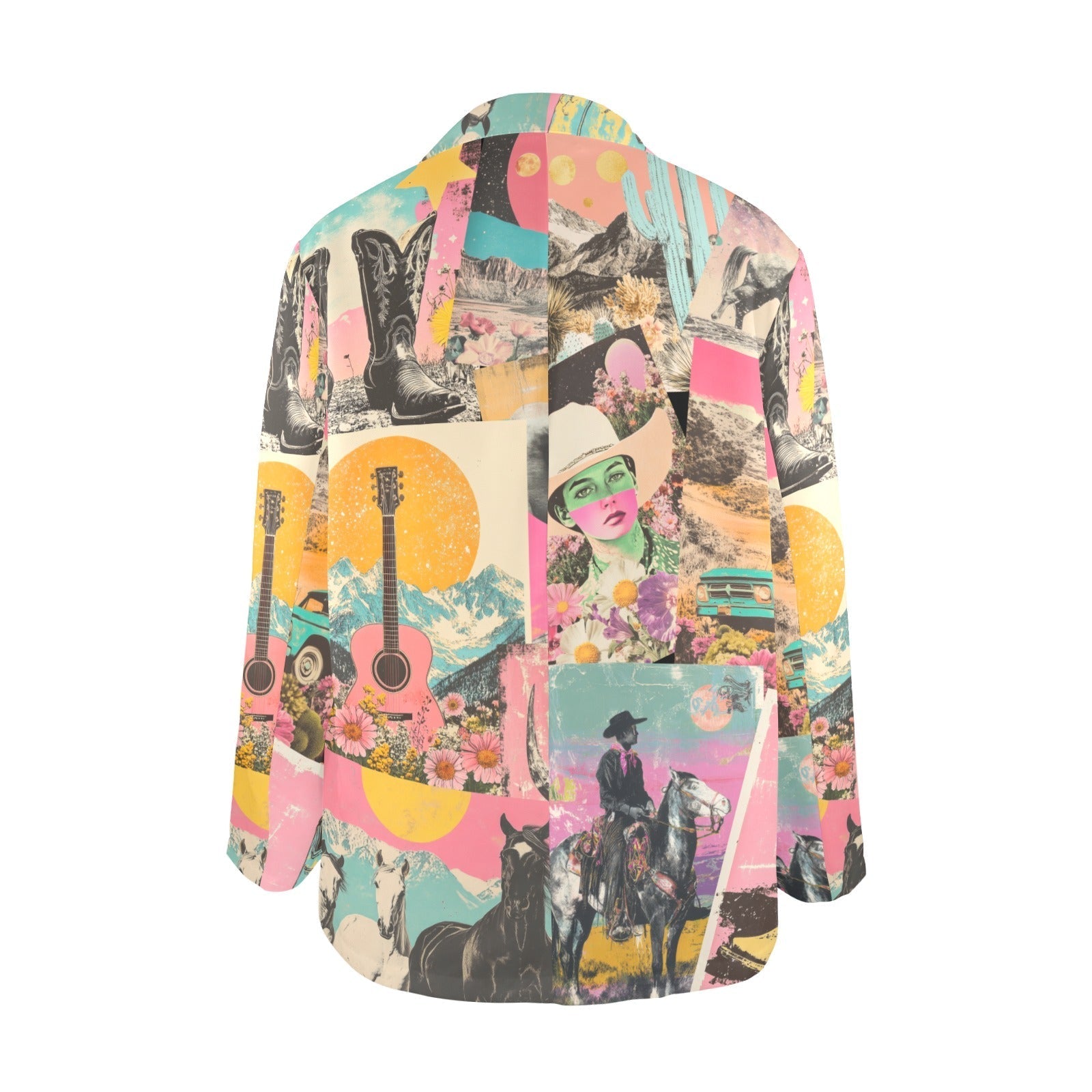 Baha Ranch Retro Pop Western Collage Blazer Baha Ranch Western Wear