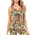 Baha Ranch Cactus and Boots Tankini Boy Shorts Swim Set Baha Ranch Western Wear