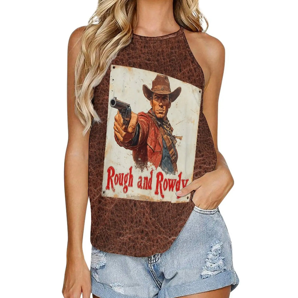 Baha Ranch Rough and Rowdy Vintage Western Tank Baha Ranch Western Wear