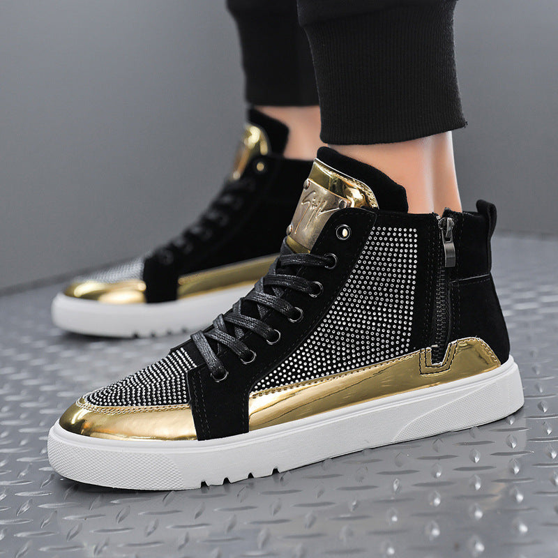 Europe Station Autumn And Winter S Tide High Top Board Shoes