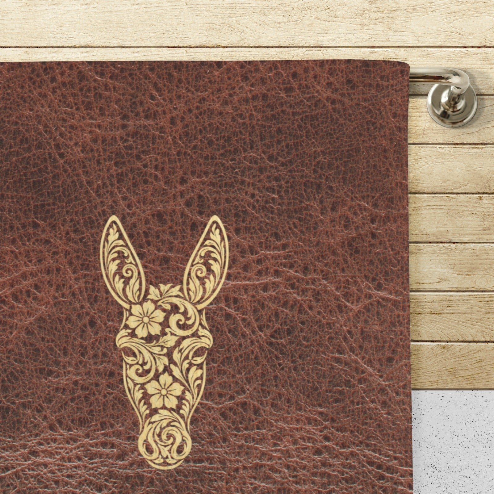 Baha Ranch Tooled Donkey Set of 4 Kitchen Dish Towels Made in America Baha Ranch Western Wear