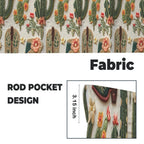Cactus and Boots Curtains 28"x40" (2-Piece) Made in America Baha Ranch Western Wear