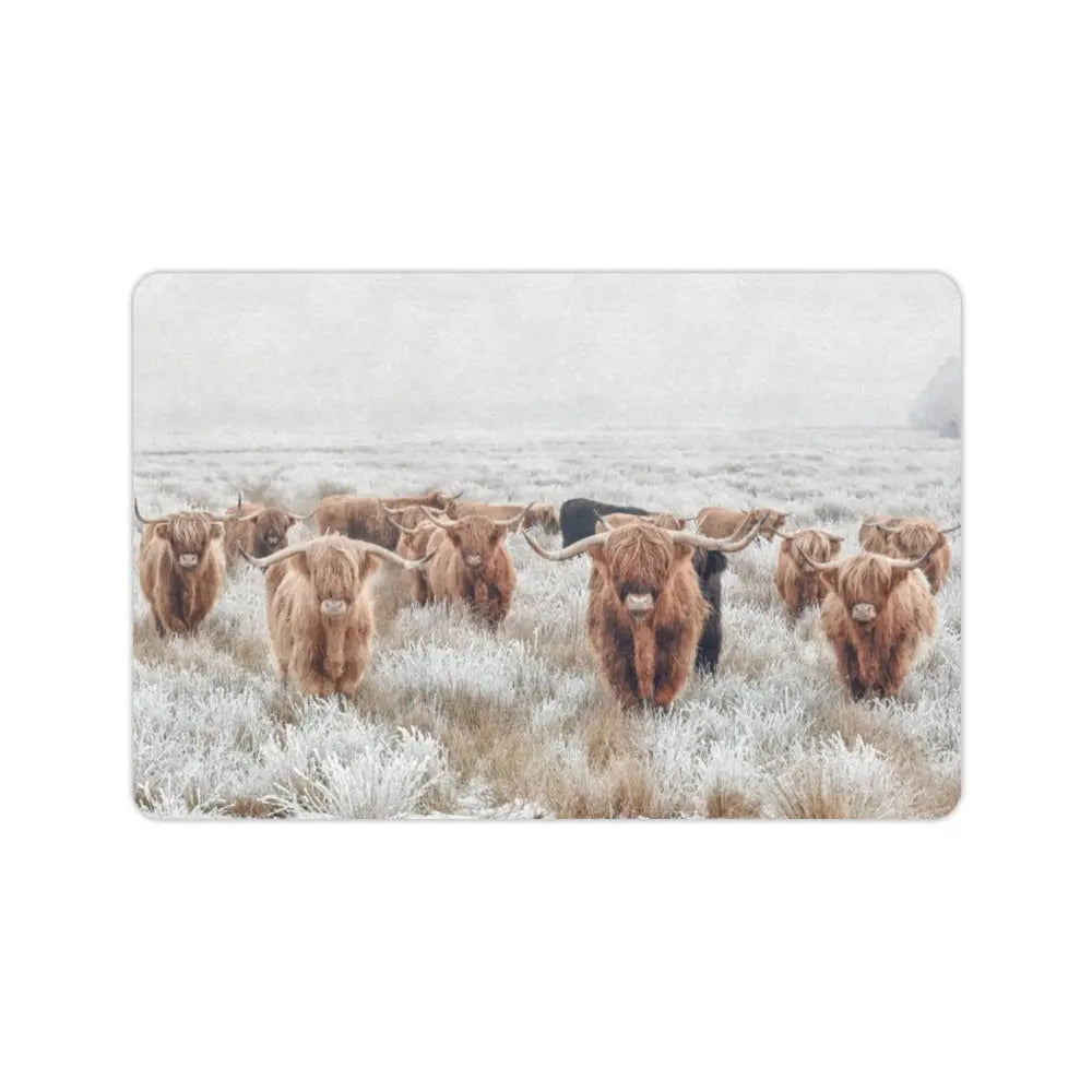 Highland Cow Herd Floor Mat Doormat 24" x 16" Made in America Baha Ranch Western Wear