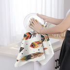 Southwestern Feathers Set of 2 Dish Towels Made in America Baha Ranch Western Wear