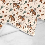 Rodeo Cowboy Throw Blanket Ultra-Soft Micro Fleece Blanket 60" x 80" Made in America Baha Ranch Western Wear