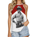 Baha Ranch Black White Cowboy Vintage Tank Top Baha Ranch Western Wear