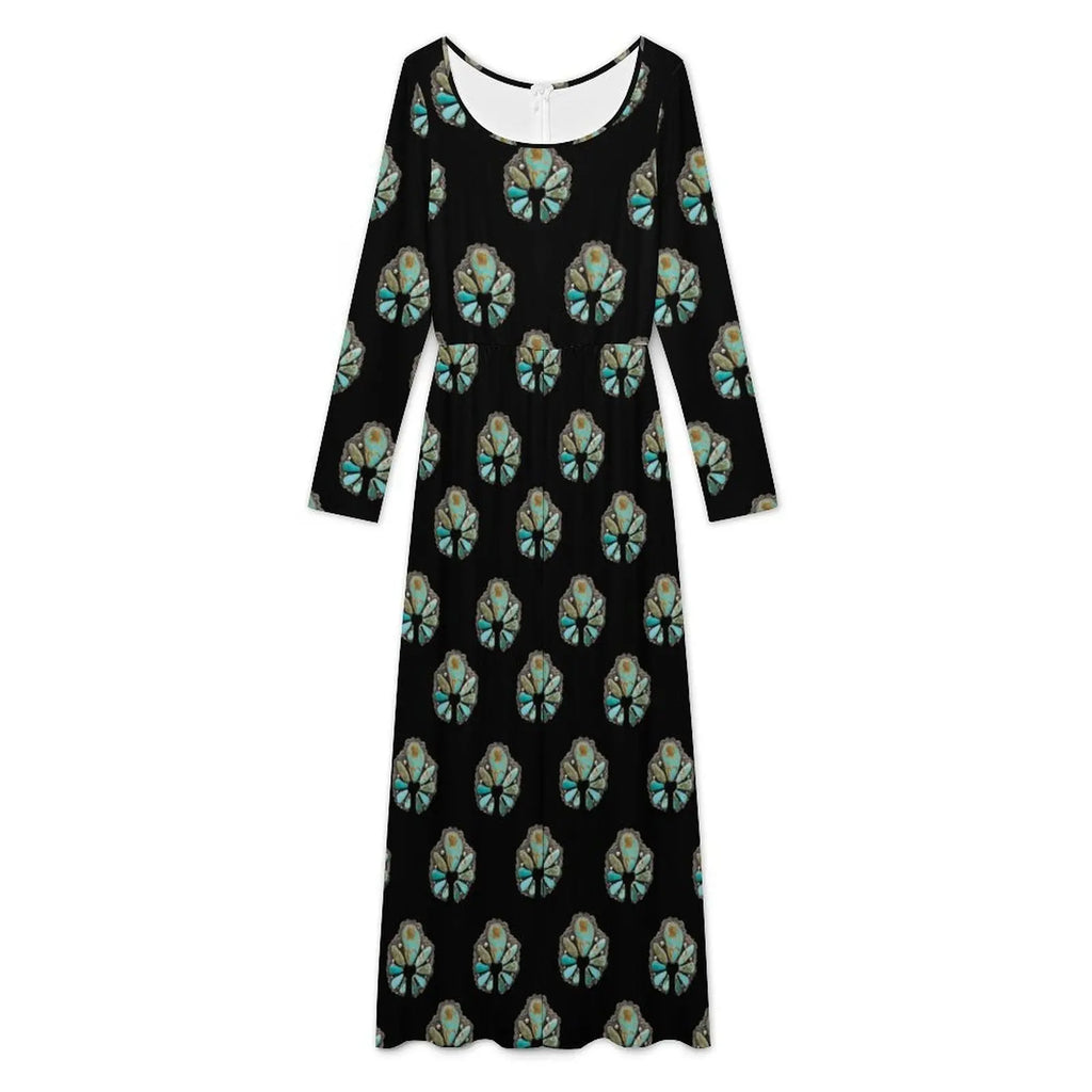 Baha Ranch Turquoise Naja Long Sleeve Jumpsuit Baha Ranch Western Wear