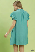 Umgee Ruffle Flutter Sleeve Dress