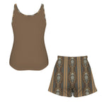 Baha Ranch Running Wild Pajama Lounge Tank Shorts Set Made in America Baha Ranch Western Wear