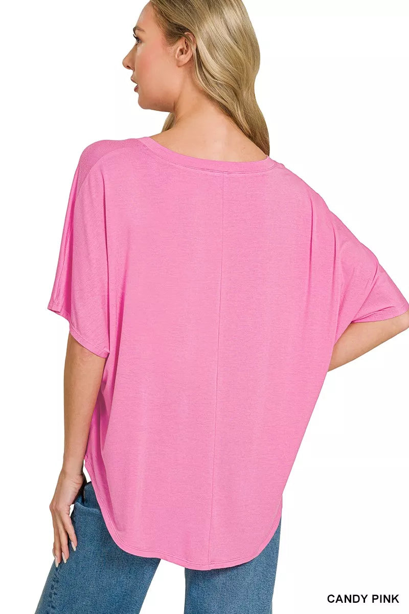 Zenana V-neck Oversized Top & Pants Set