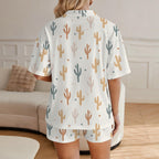 Baha Ranch Cactus Print Women's Pajama set Made in America Baha Ranch Western Wear