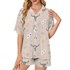 Baha Ranch Bulls & Boots Women's Pajama Set Made in America Baha Ranch Western Wear