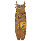 Baha Ranch Vintage Cowgirl Collage Overalls Jumpsuit Baha Ranch Western Wear