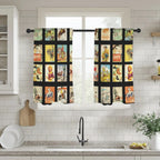 Vintage Western Collage Window Curtains 28"x40" (2-Piece)Made in America Baha Ranch Western Wear