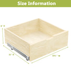 Hard Close Pull Out Cabinet Organizer 8' High Drawer 22½' W x 21' D Wood Slide Out Shelves Cabinet Storage Organizer with Full Extension Rail Slides Pull Out Drawer for Kitchens Cabinet Pantry