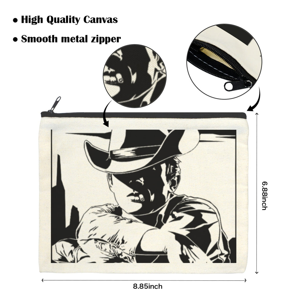 Baha Ranch Black White Cowboy Cosmetic Bag Pack of 5 Made in America Baha Ranch Western Wear