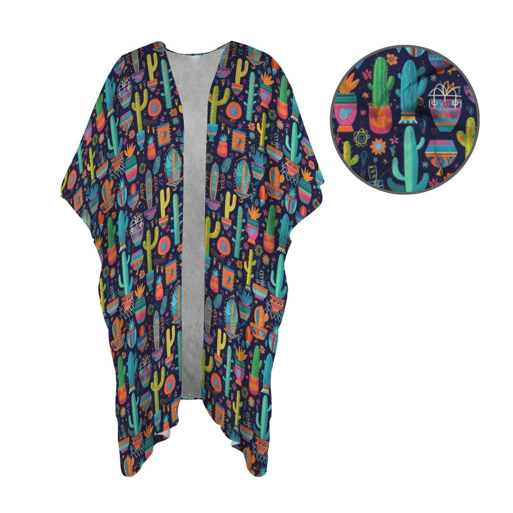 Baha Ranch Crazy Cactus Lady Duster Kimono Coverup Baha Ranch Western Wear