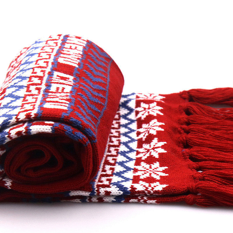 Winter Warm Wool Knitted Hat Scarf Gloves