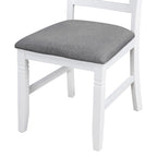 TOPMAX 6-Piece Wood Dining Table Set Kitchen Table Set with Upholstered Bench and 4 Dining Chairs, Farmhouse Style,Gray+White (old sku: SP000003AAK)