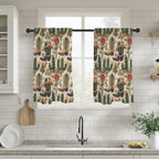 Cactus and Boots Curtains 28"x40" (2-Piece) Made in America Baha Ranch Western Wear