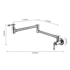 Wall Mount Folding Kitchen Pot Filler Faucet